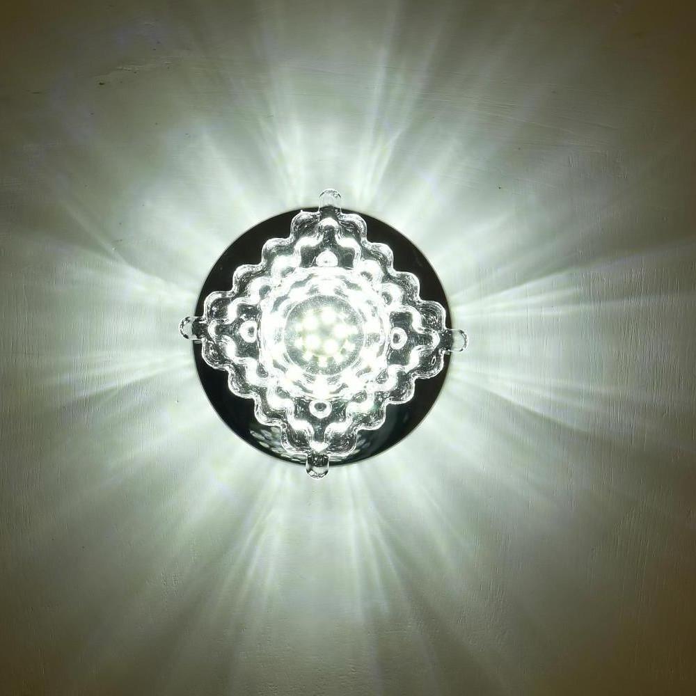 Geometric Crystal Flush Mount Ceiling Light – Modern LED Kitchen Fixture