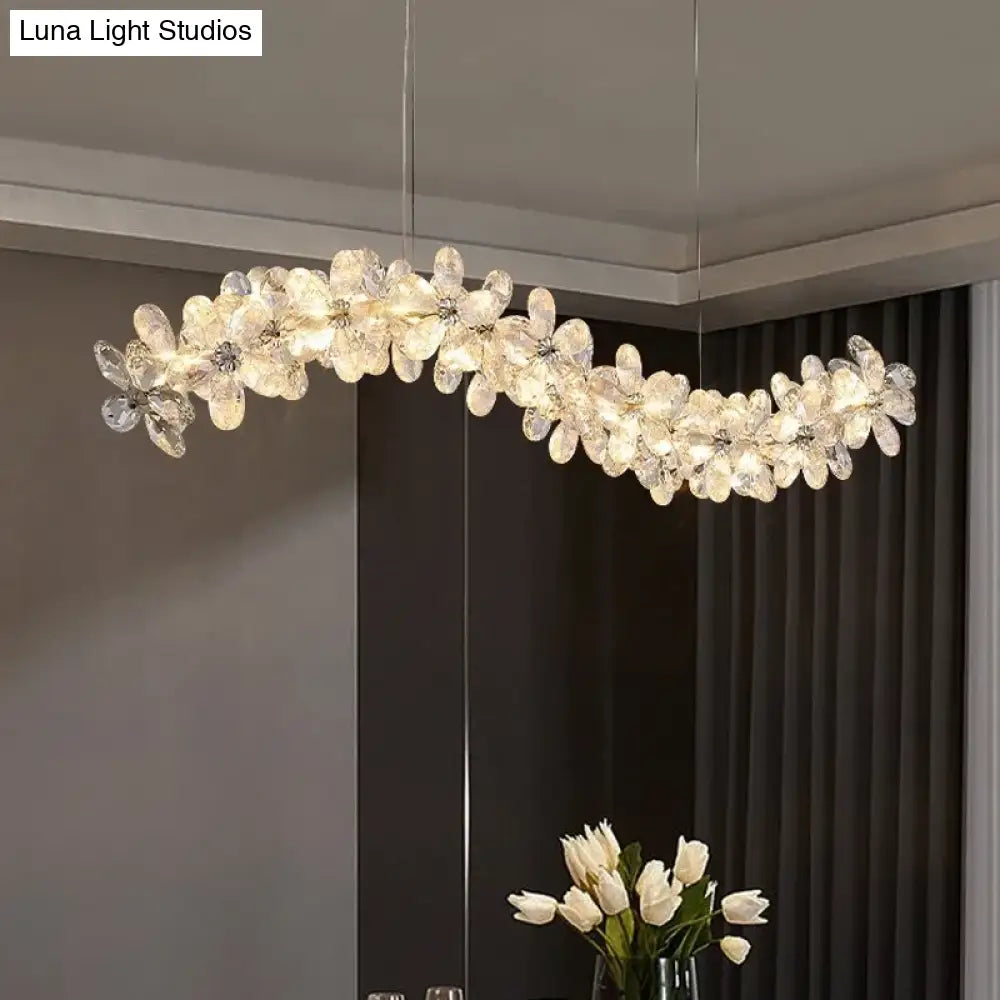 Modern Petal Crystal Chandelier – Luxury Ceiling Lighting