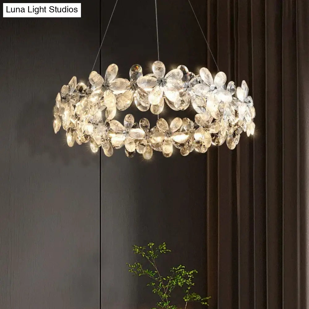 Modern Petal Crystal Chandelier – Luxury Ceiling Lighting