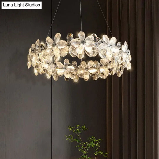 Modern Petal Crystal Chandelier – Luxury Ceiling Lighting