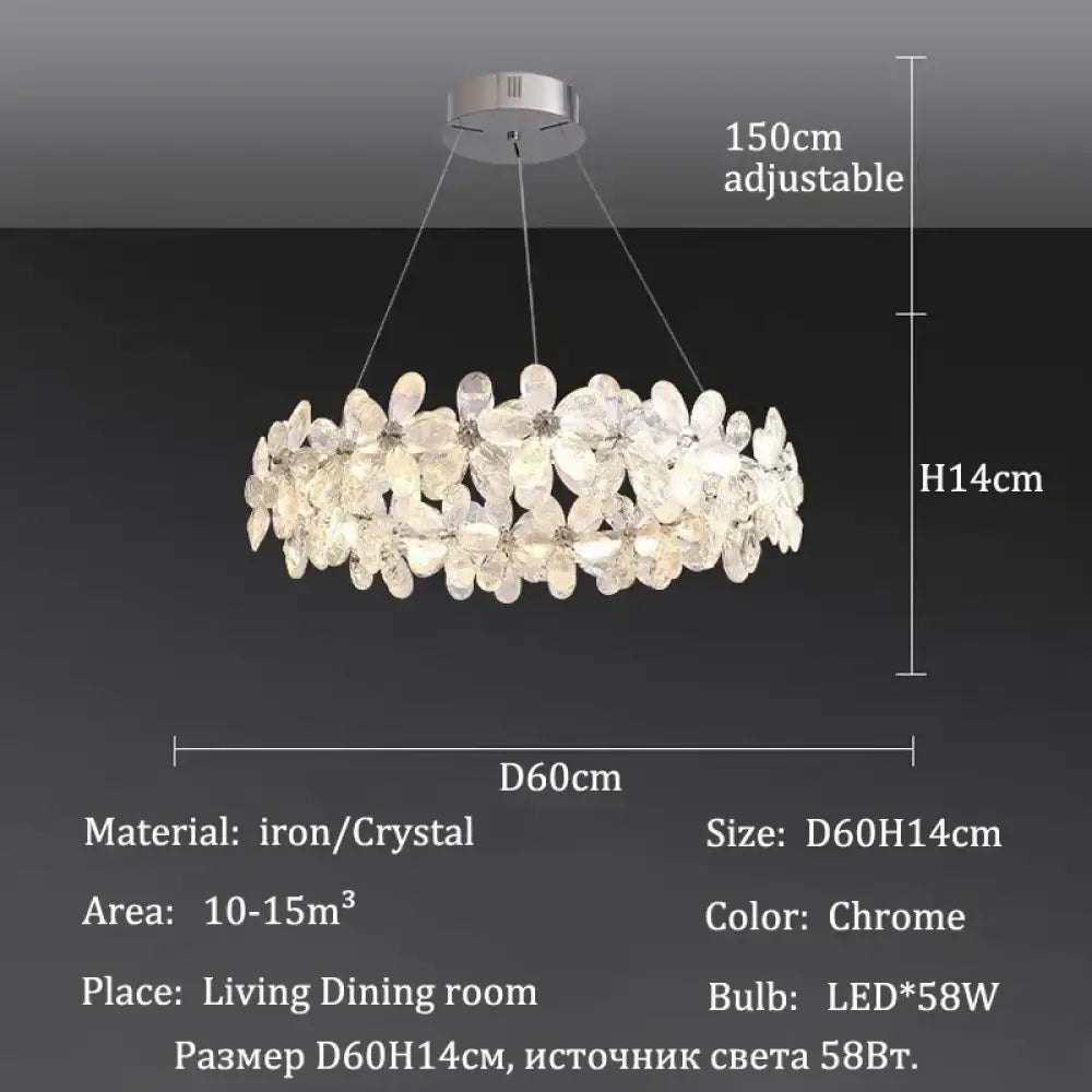 Modern Petal Crystal Chandelier – Luxury Ceiling Lighting