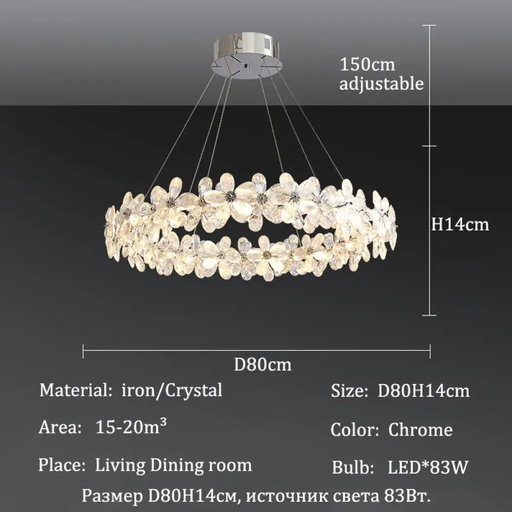 Modern Petal Crystal Chandelier – Luxury Ceiling Lighting