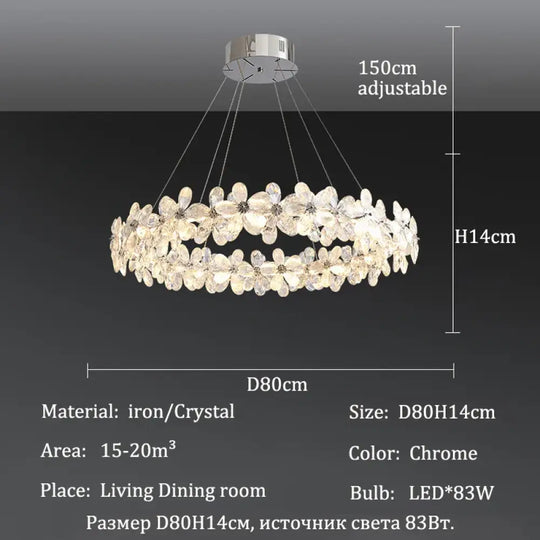 Modern Petal Crystal Chandelier – Luxury Ceiling Lighting