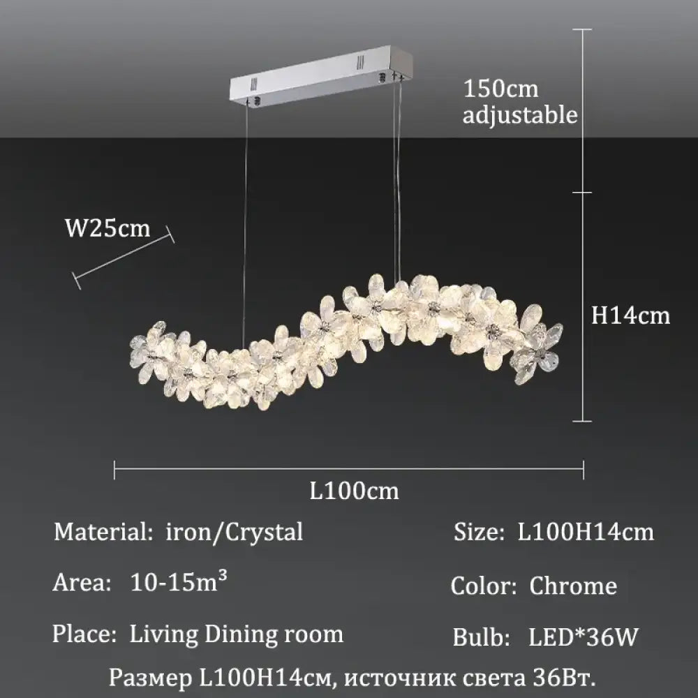 Modern Petal Crystal Chandelier – Luxury Ceiling Lighting
