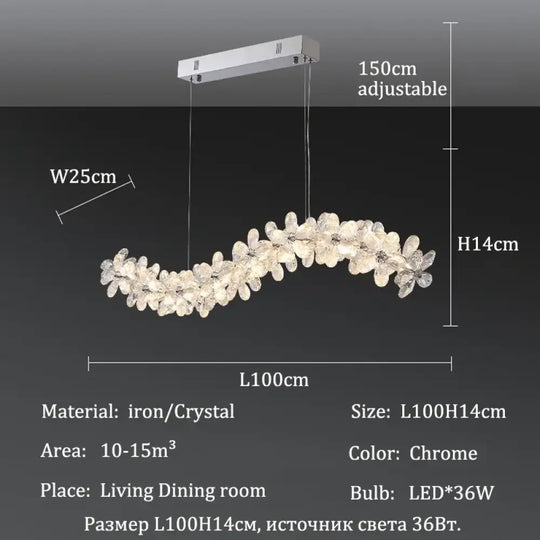 Modern Petal Crystal Chandelier – Luxury Ceiling Lighting