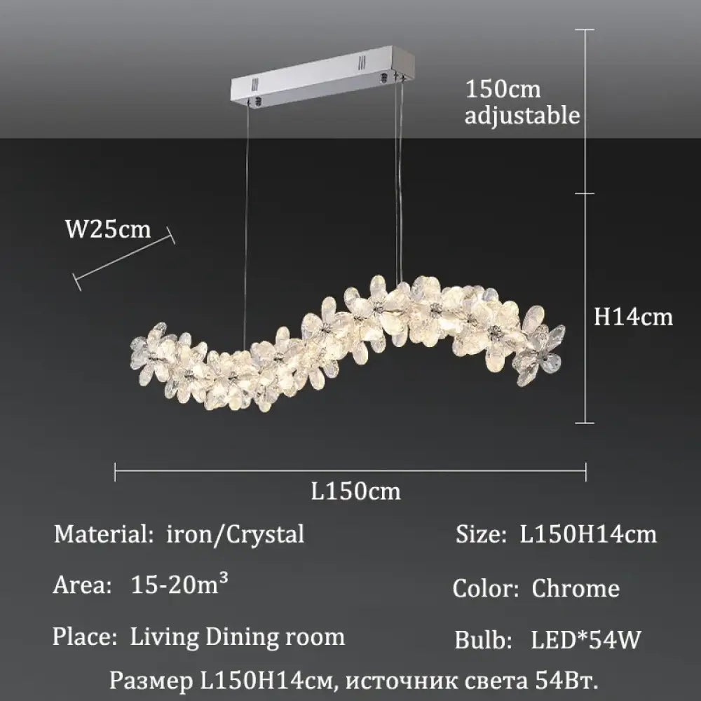 Modern Petal Crystal Chandelier – Luxury Ceiling Lighting