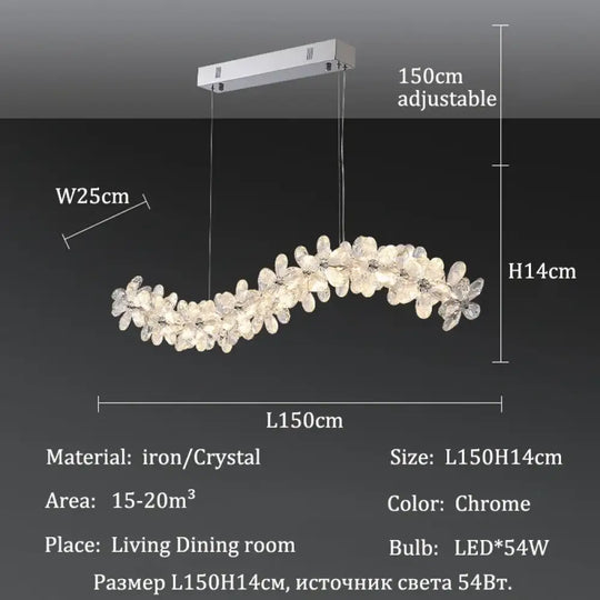 Modern Petal Crystal Chandelier – Luxury Ceiling Lighting