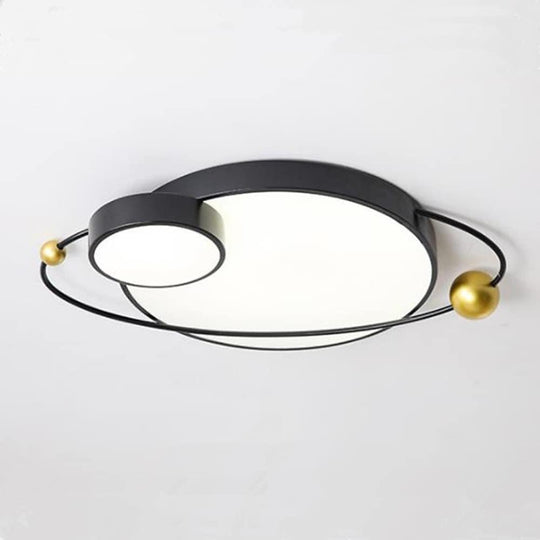 Circle Globes LED Dimmable Flush Mount Ceiling Light