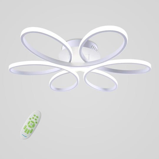 Flower Petal Dimmable LED Modern Ceiling Light Flush Mount Lighting