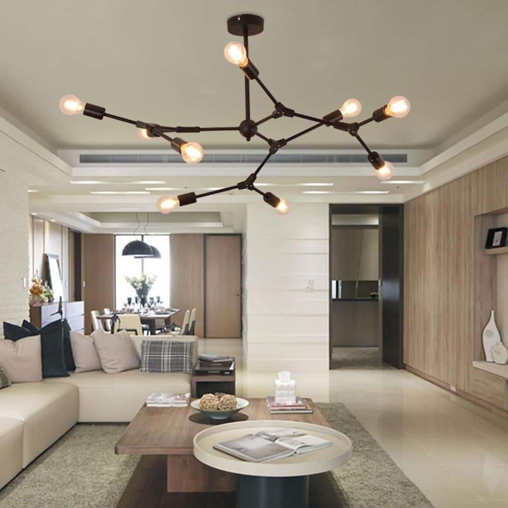 9 Light LED Irregular Design Metal Nordic Chandelier Pendant Light