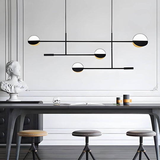 Modern Adjustable LED Linear Iron Pendant Lamp