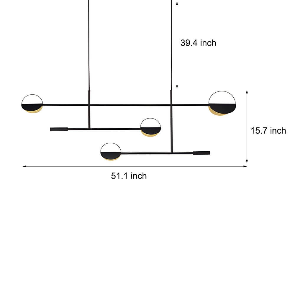 Modern Adjustable LED Linear Iron Pendant Lamp
