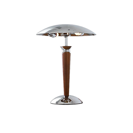 Chrome Mushroom Umbrella Table Lamp – 3 Step LED Lights