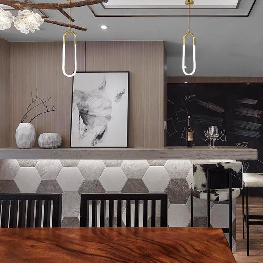 Rounded Rectangle Modern LED Ceiling Pendant Light