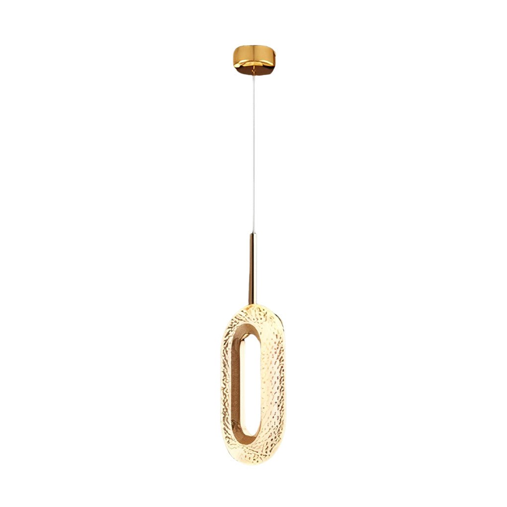 Circle Water Drop Minimalist Pendant Light with Three-Step Dimming LED