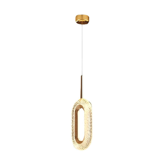 Circle Water Drop Minimalist Pendant Light with Three-Step Dimming LED