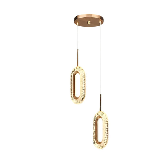 Circle Water Drop Minimalist Pendant Light with Three-Step Dimming LED