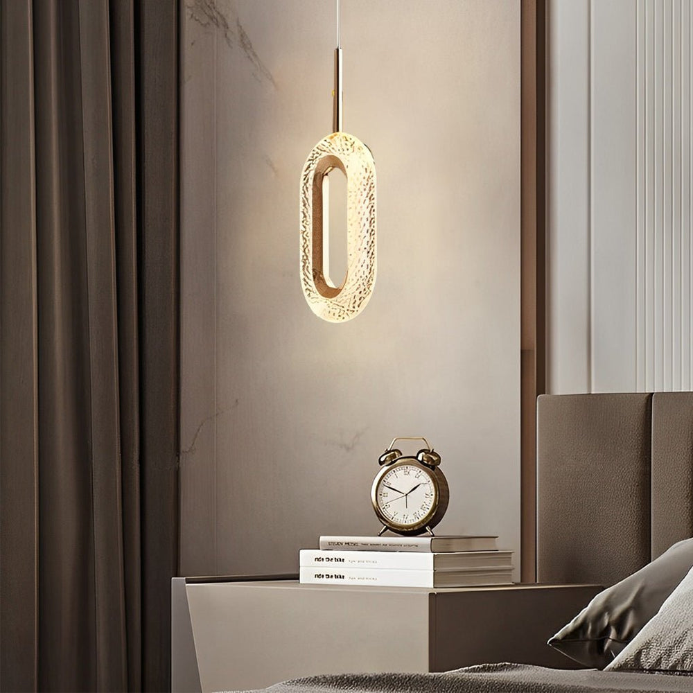 Circle Water Drop Minimalist Pendant Light with Three-Step Dimming LED