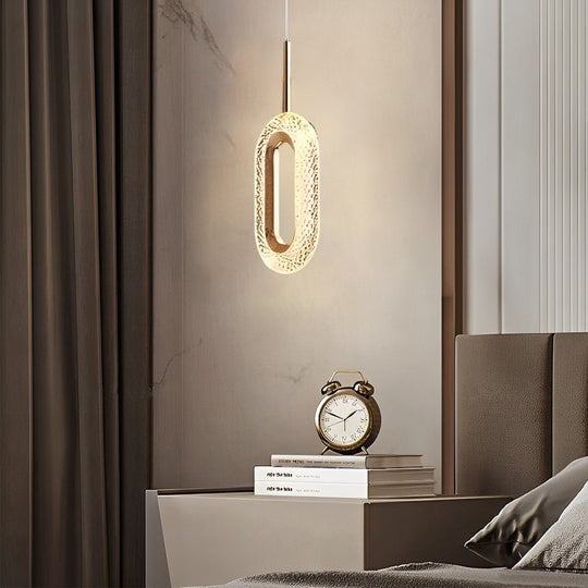 Circle Water Drop Minimalist Pendant Light with Three-Step Dimming LED