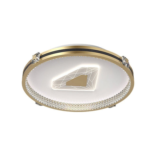 Circular Geometric Three Step Dimming LED Modern Ceiling Light Fixture