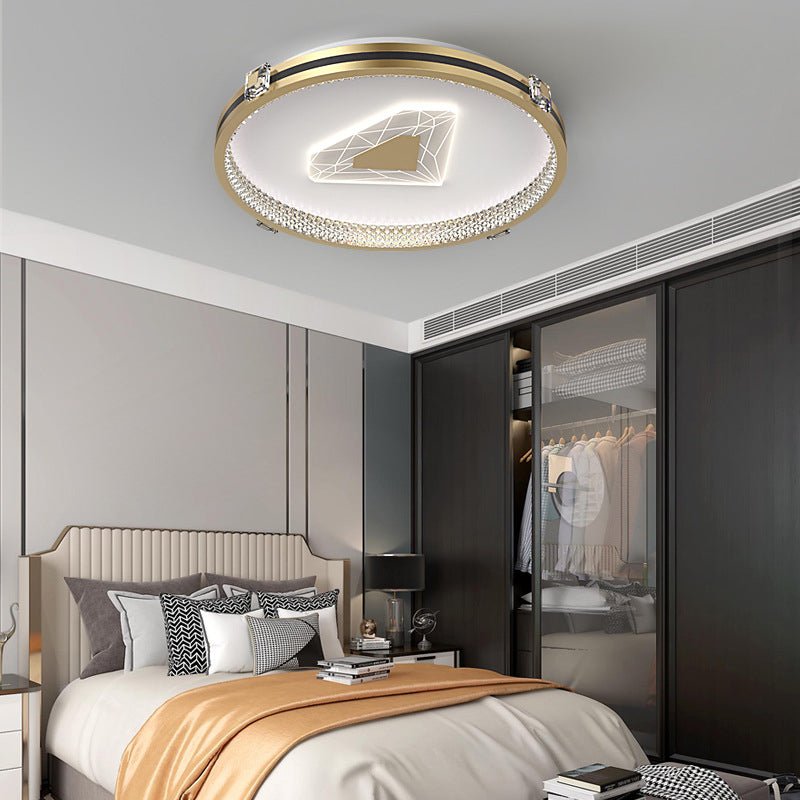 Circular Geometric Three Step Dimming LED Modern Ceiling Light Fixture