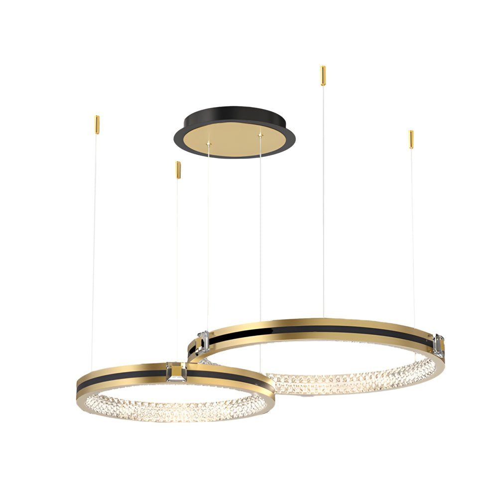 Brushed Gold Circular Ring Ceiling Light with 3-Step Dimming