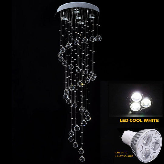 Modern Spherical Crystal LED Chandelier