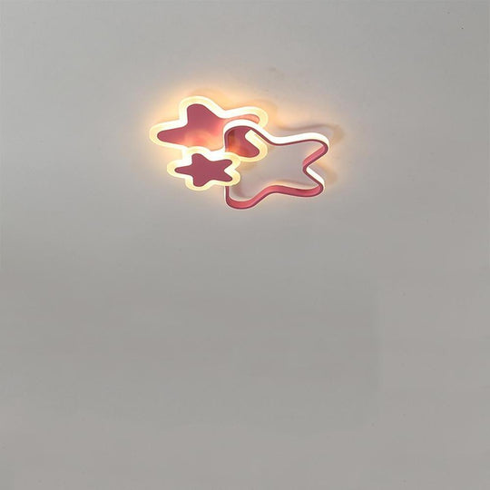 Triple Star Flush Mount LED Ceiling Light