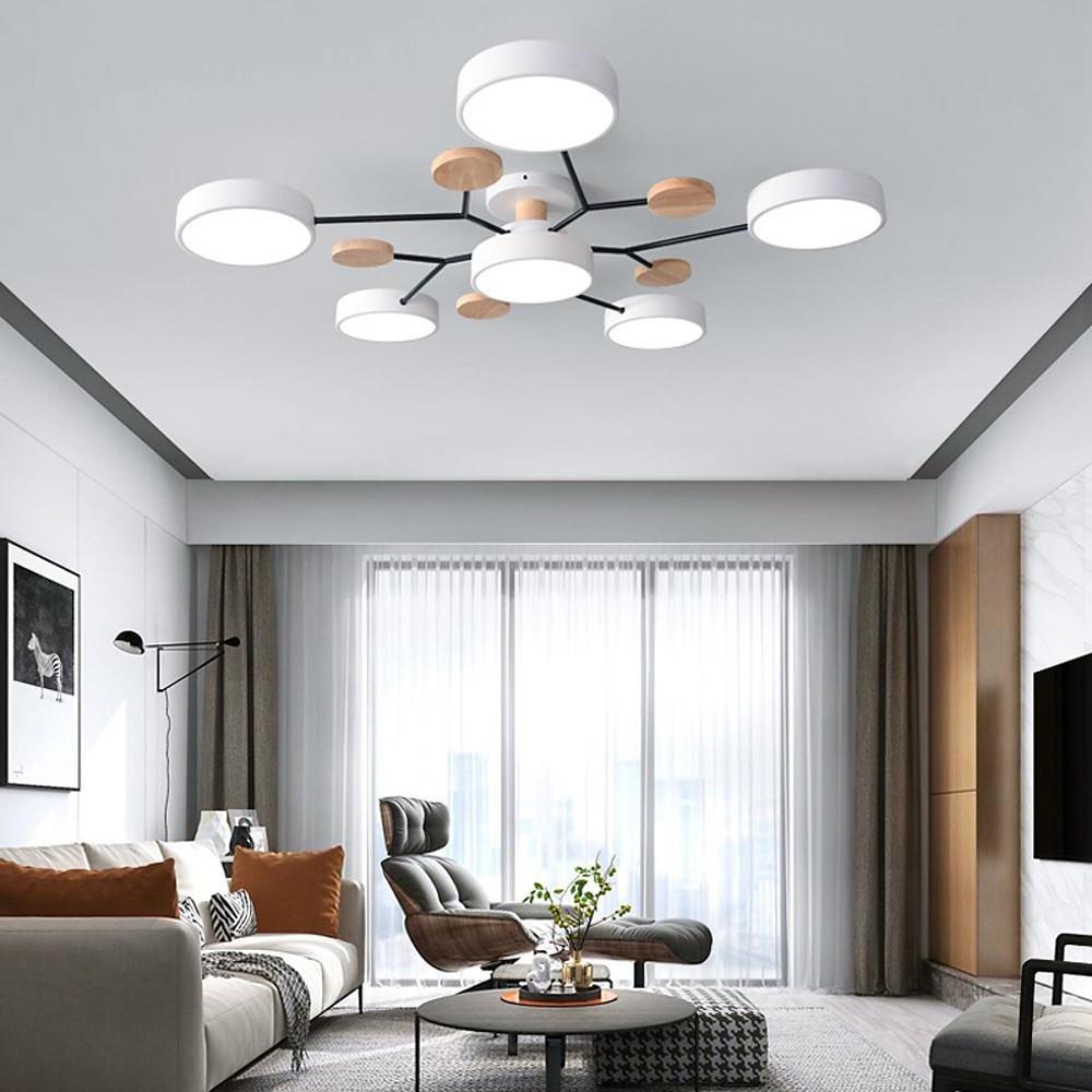 Sputnik – Artistic Metal and Wood Chandelier for Kids Room, Bedroom, and Living Spaces
