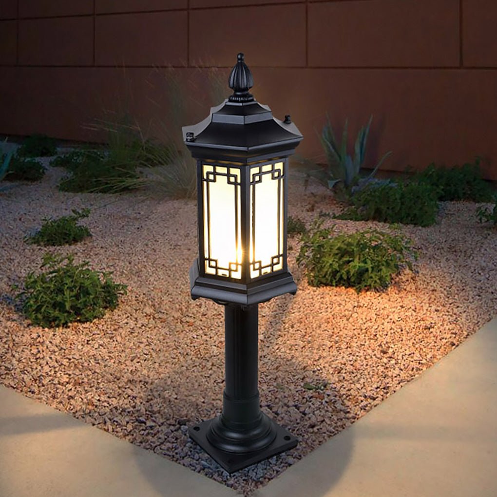 Asian-Inspired Rhombus LED Outdoor Pathway Light
