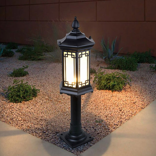 Asian-Inspired Rhombus LED Outdoor Pathway Light