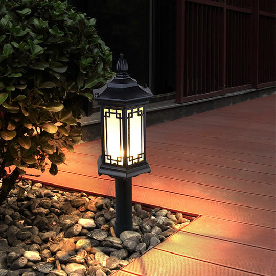 Asian-Inspired Rhombus LED Outdoor Pathway Light
