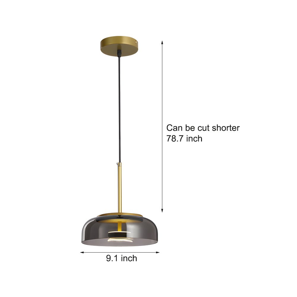 Nordic Glass Pendant Light – 1 Head, Clear/Cognac/Smoke