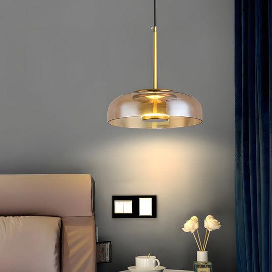 Nordic Glass Pendant Light – 1 Head, Clear/Cognac/Smoke