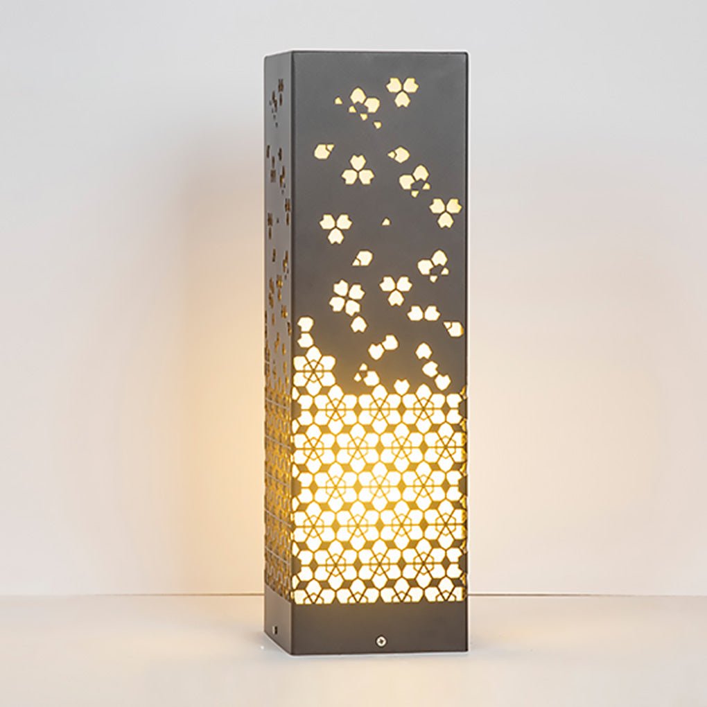 Asian Style Perforated Garden Light with Snowflake Design