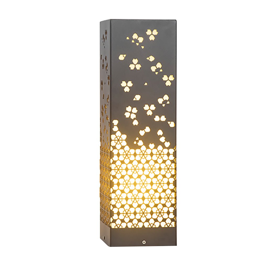 Asian Style Perforated Garden Light with Snowflake Design