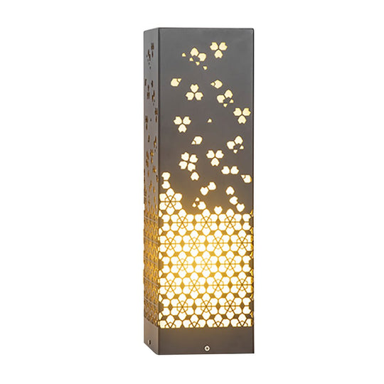 Asian Style Perforated Garden Light with Snowflake Design