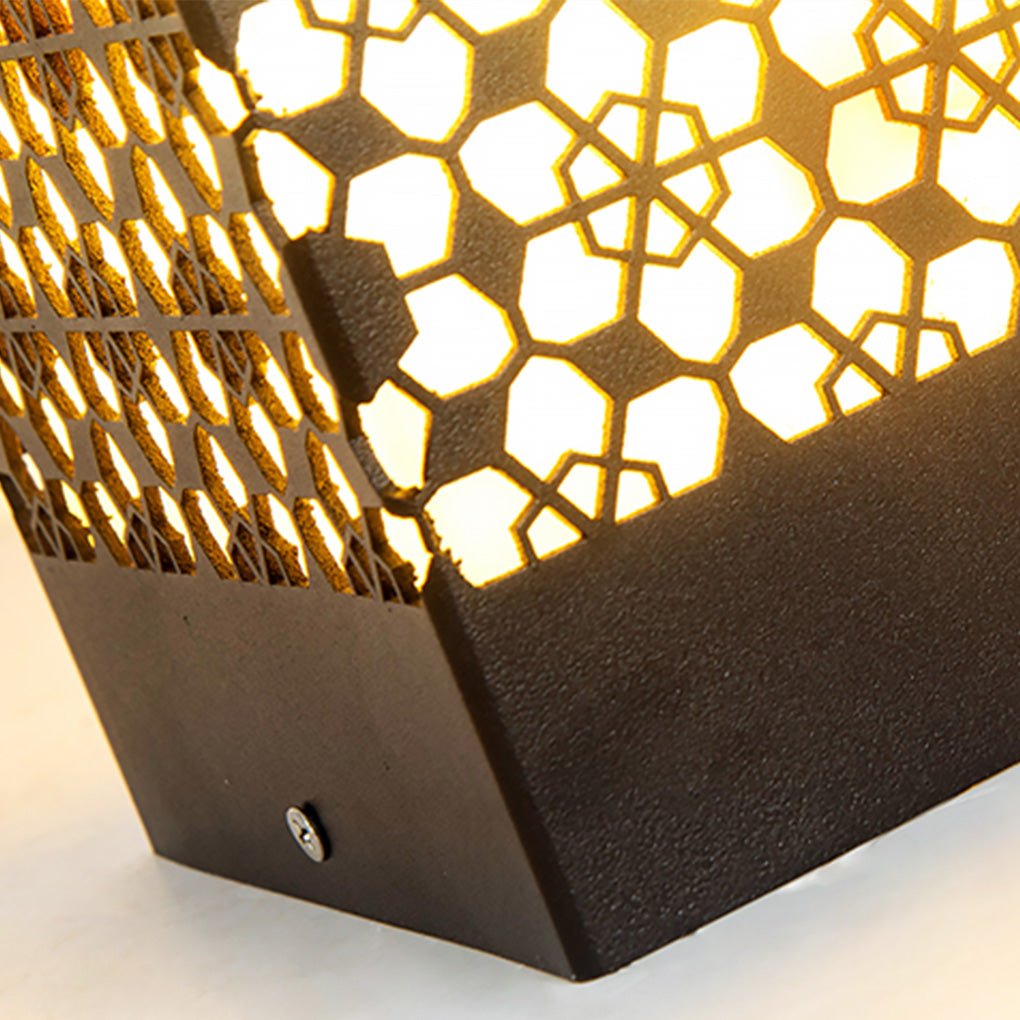 Asian Style Perforated Garden Light with Snowflake Design