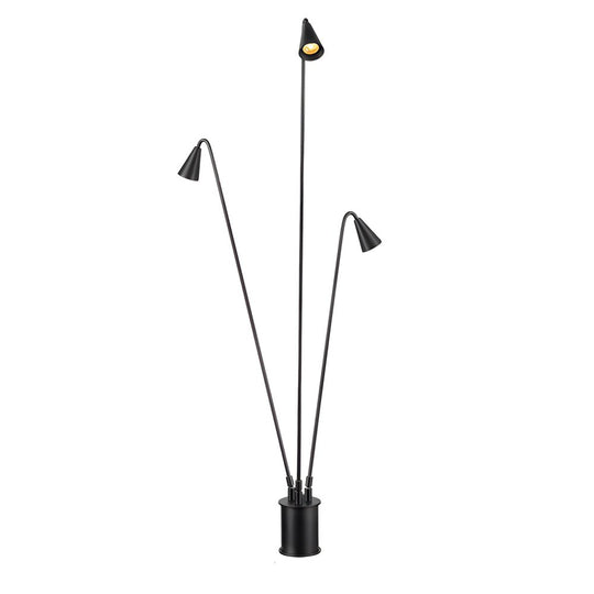 Classic Black Multi-Head Industrial LED Floor Lamp