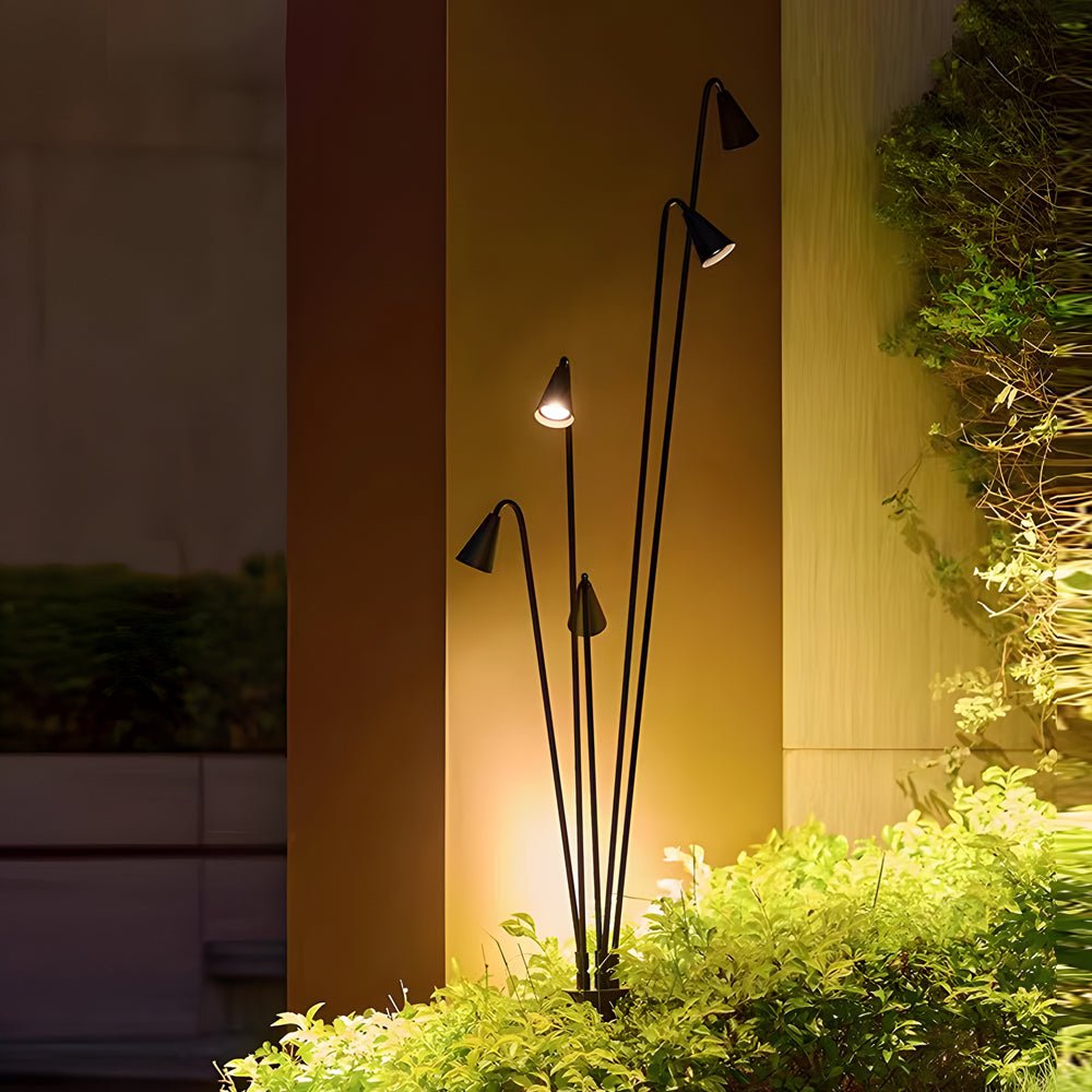Classic Black Multi-Head Industrial LED Floor Lamp