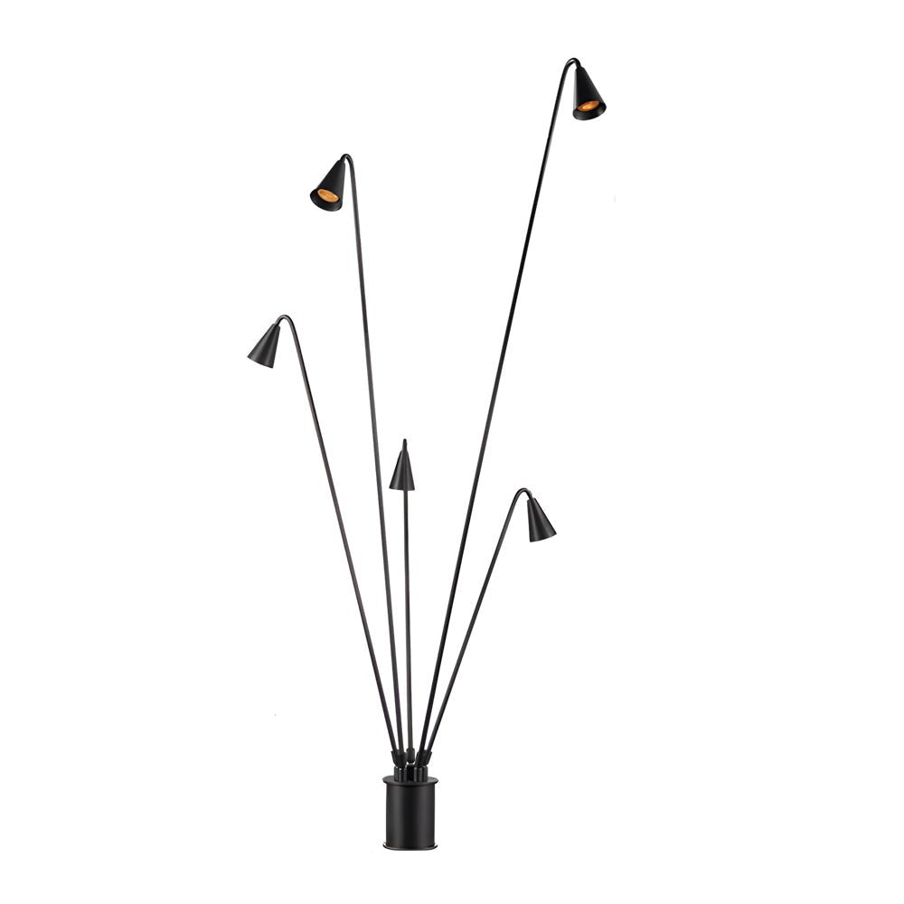 Classic Black Multi-Head Industrial LED Floor Lamp