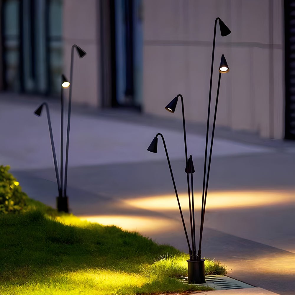 Classic Black Multi-Head Industrial LED Floor Lamp