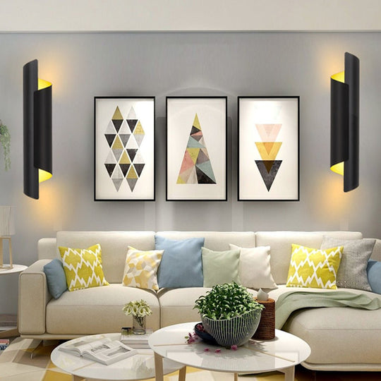 Classic Nordic LED Curved Metal Wall Lamp