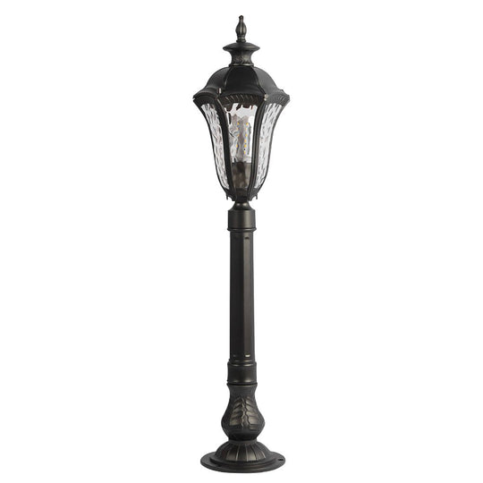 Retro Outdoor Lamp Post with Cracked Lampshade