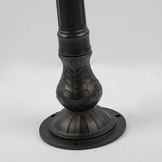 Retro Outdoor Lamp Post with Cracked Lampshade
