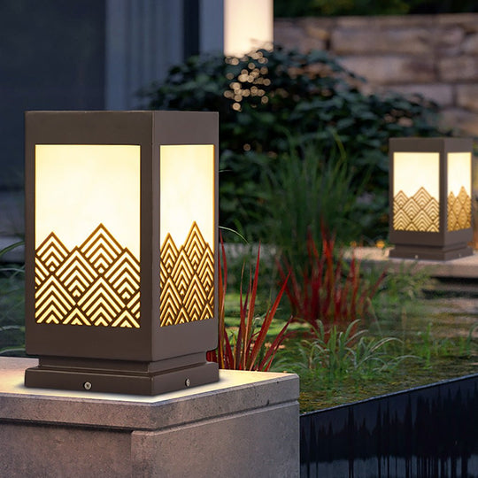 Modern Rectangular Stainless Steel Waterproof Outdoor Landscape Lamp