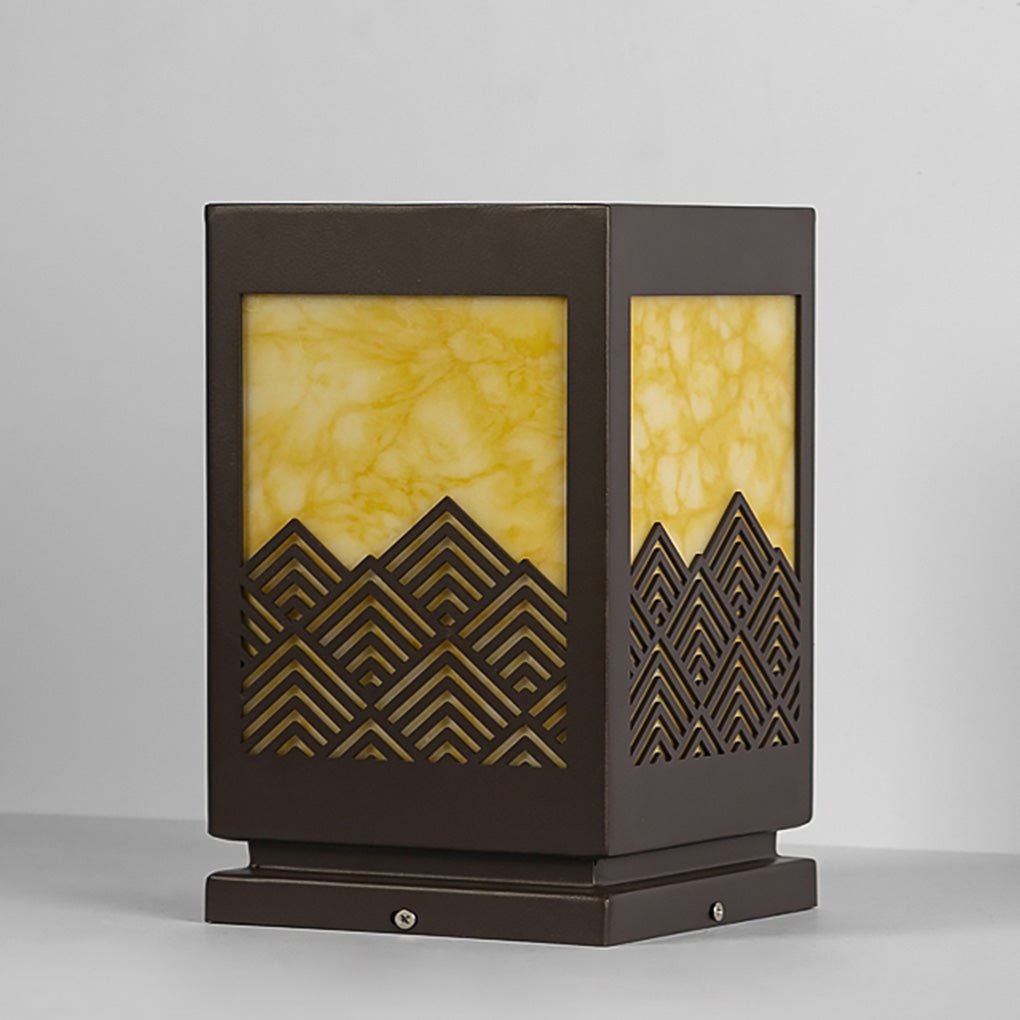Modern Rectangular Stainless Steel Waterproof Outdoor Landscape Lamp