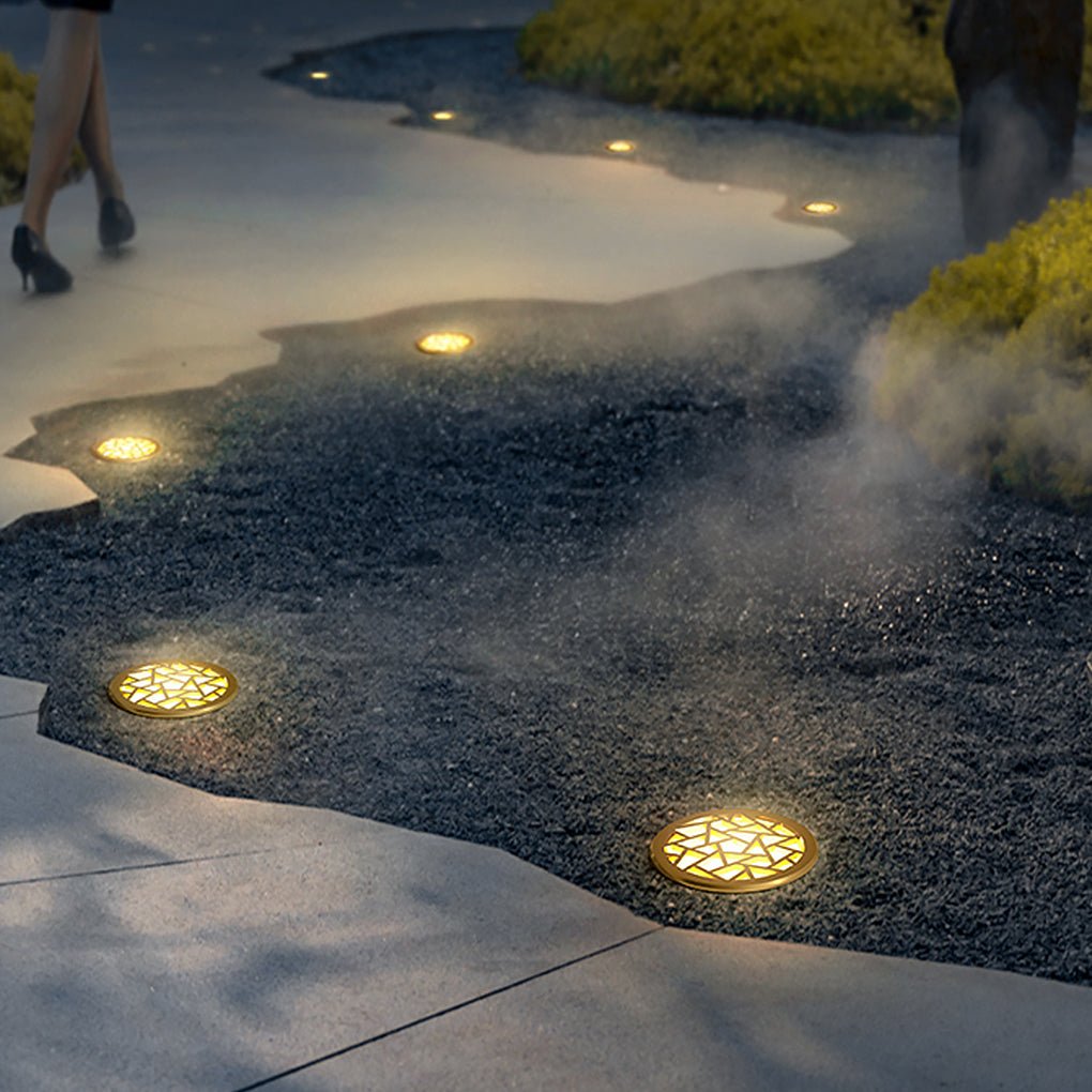 Elegant Pattern LED Embedded Garden Step Light Waterproof