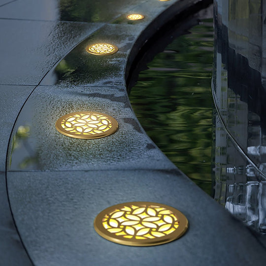 Elegant Pattern LED Embedded Garden Step Light Waterproof