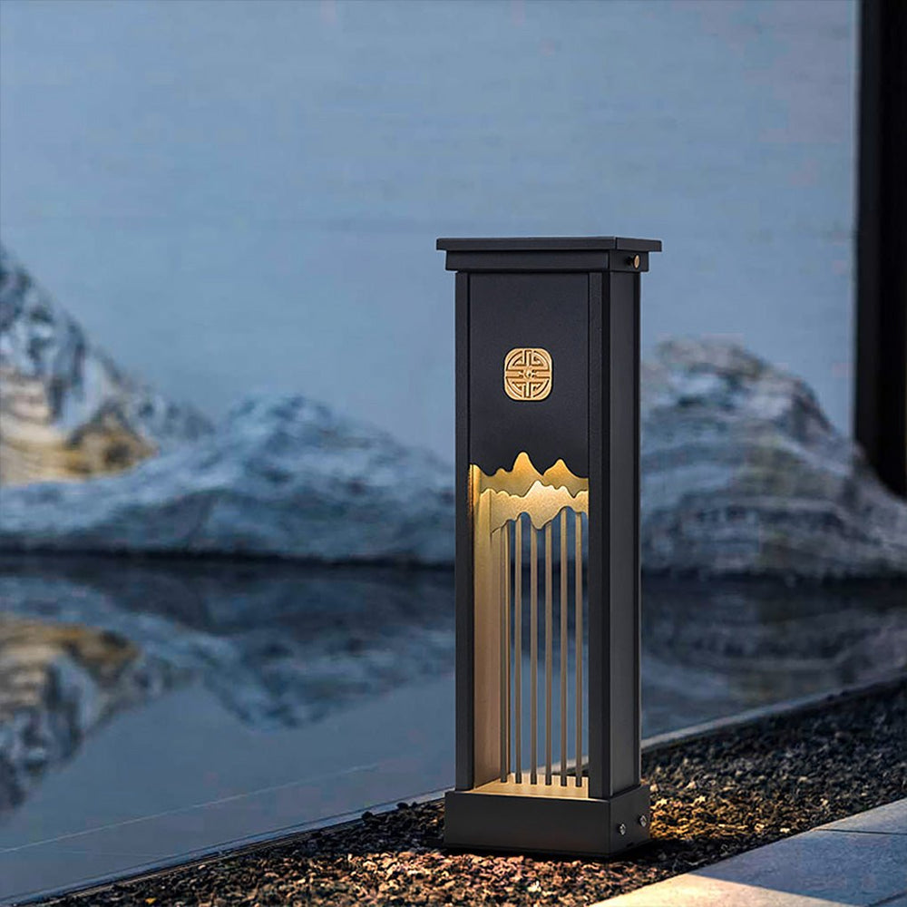 Elegant Outdoor LED Waterproof Light with Artistic Cut Design